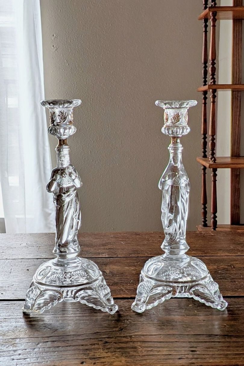 ベルギー キリストのクリスタルキャンドルスタンド 7162_02_03