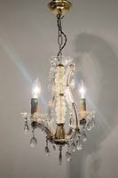 フランス オパールセントガラスとカラークリスタルドロップが魅力的な