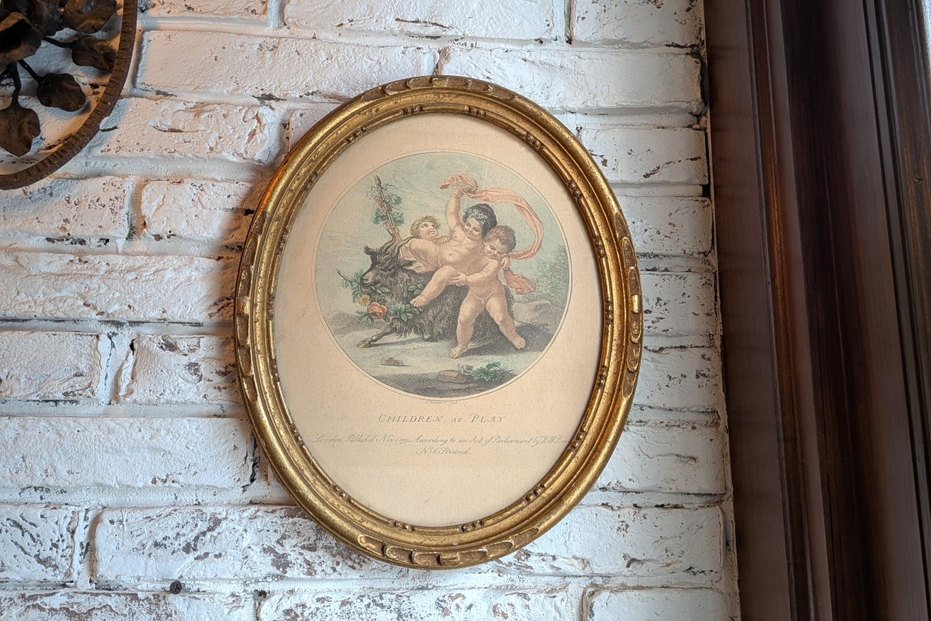 18世紀 フランチェスコ・バルトロッツィの銅版画が入ったオーバル