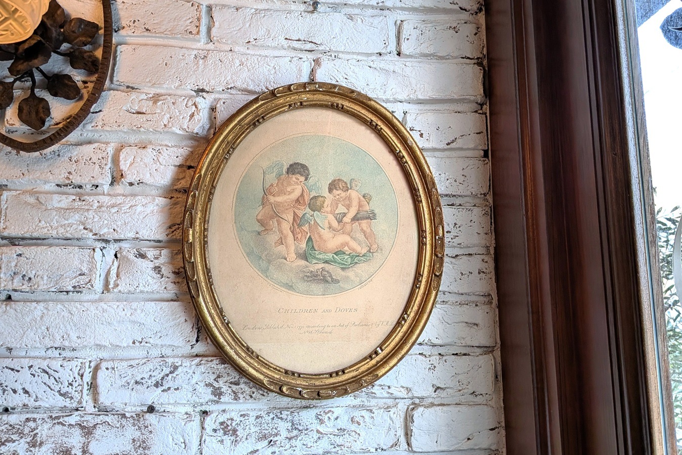 バルトロッツィ　ドメニキーノ　4人の天使　銅版画　18世紀　アンティーク　額付 バルトロッツィ ドメニキーノ 4人の天使 銅版画 18世紀