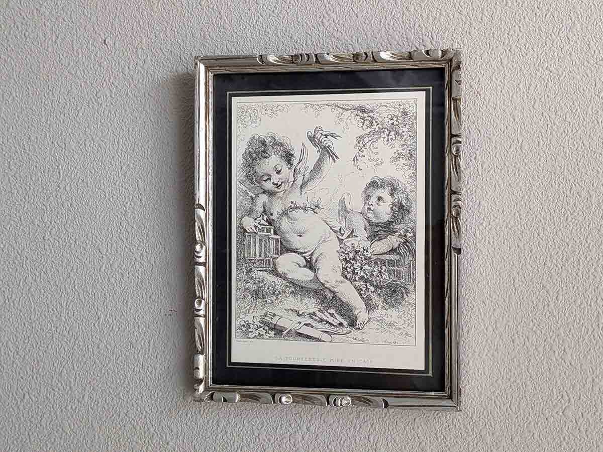 �ե��19������Boucher, Fran���ois�ʥե�󥽥�֡������ˤ��ǲ��La Tourterelle Mise en Cage/�Ƥ���Υ����Хȡ٤������Υ���ƥ������ե졼�������ޤ�����7179_08