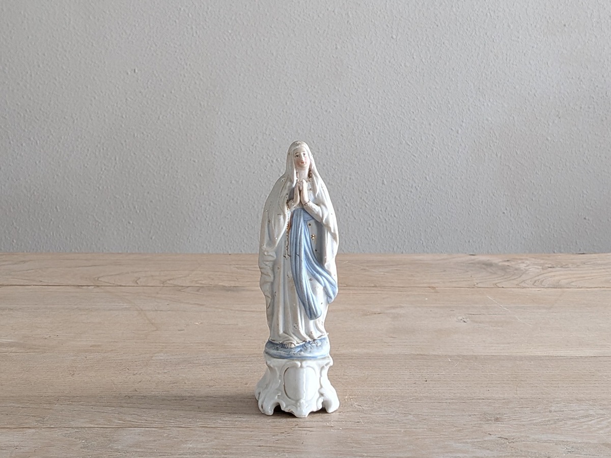 フランス 19世紀 ビスクの聖母マリア像 7237 | オブジェ・トレイ