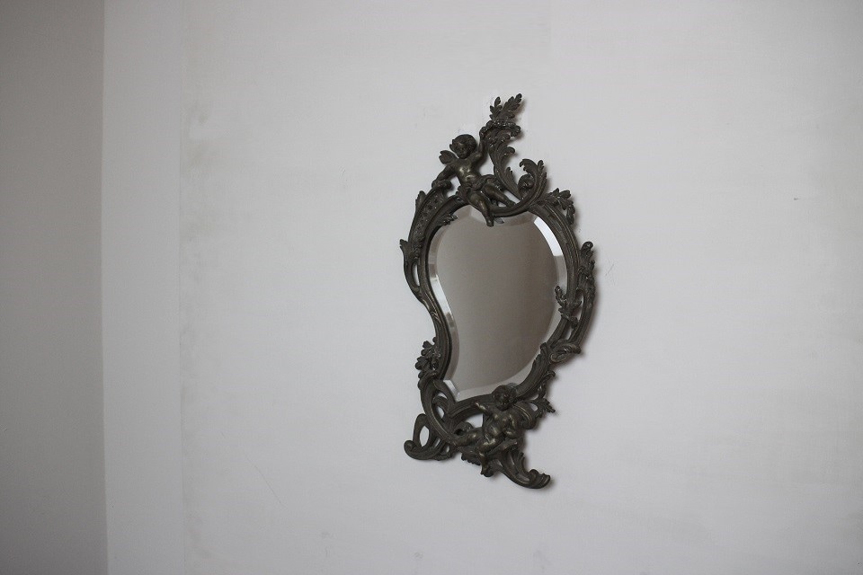 ロココ様式 ブロンズ エンジェルミラー TH003 | ミラー・フレーム