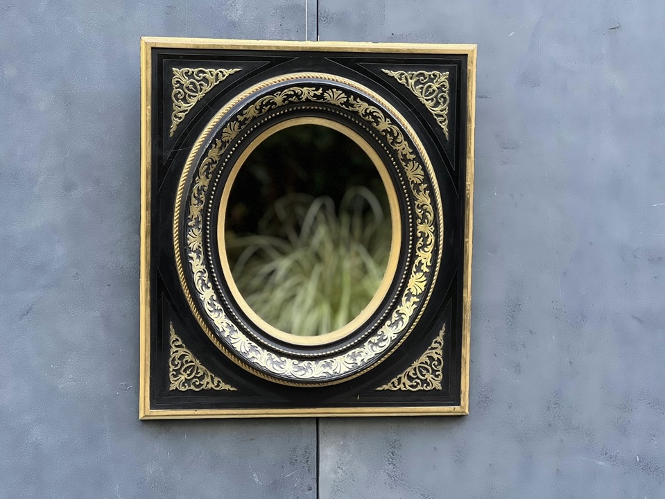 フレンチミラー ヴィンテージ品 弓の装飾 真鍮フレーム フレンチミラー ヴィンテージ品 弓の装飾 真鍮フレーム 【公式通販】