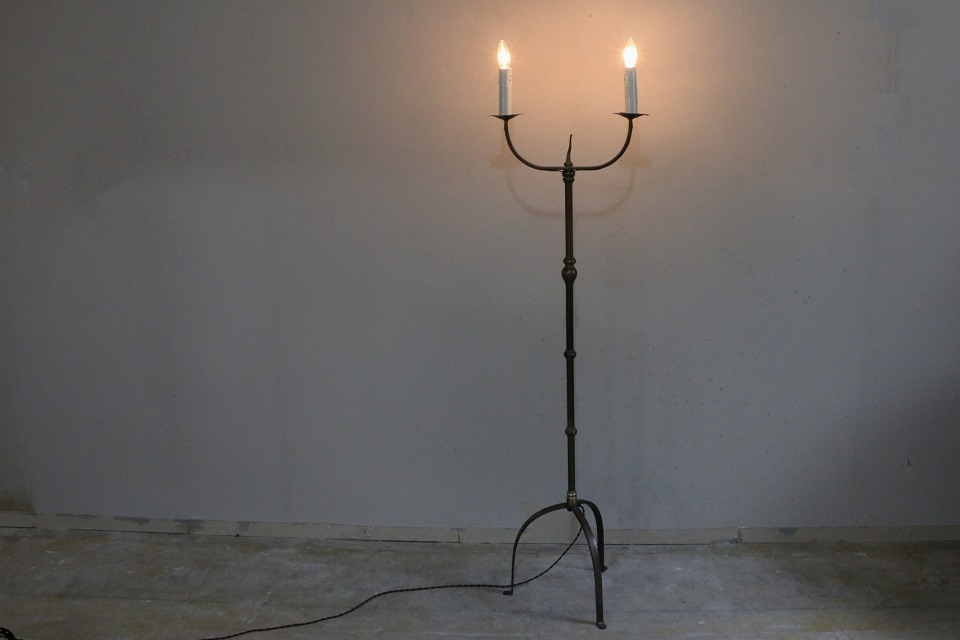 真鍮 天使 エンジェル アンティーク ランプ フロアスタンド