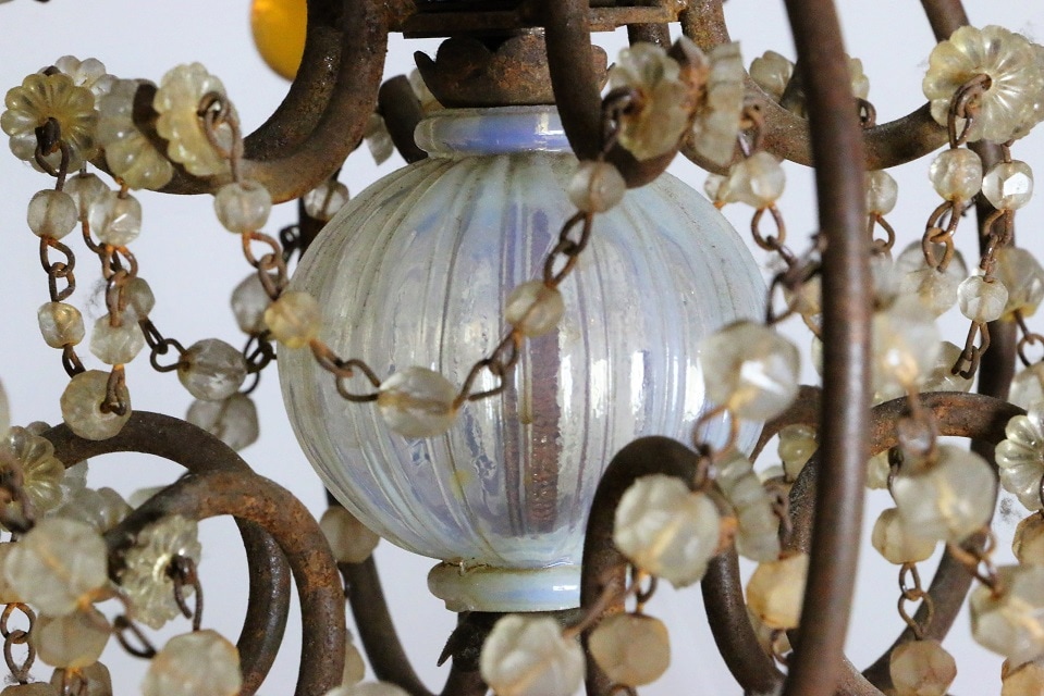 ≪ 商談中 ≫ フランス オパールセントガラスとカラークリスタル