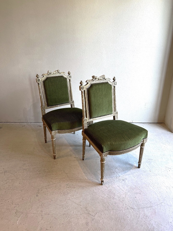 希少フランスチェア1850 芸術猫脚籐ラタン彫刻アンティーク