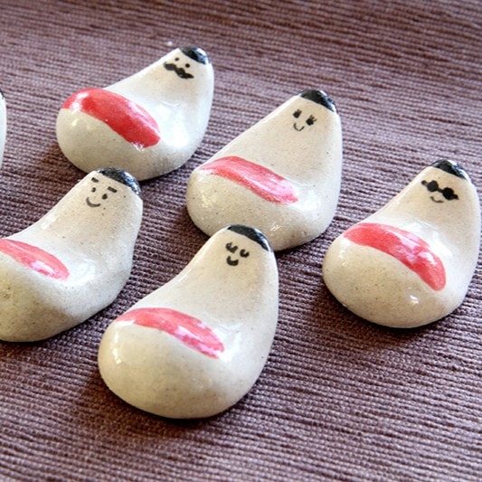 会津本郷焼 起き上がり小法師 箸置き