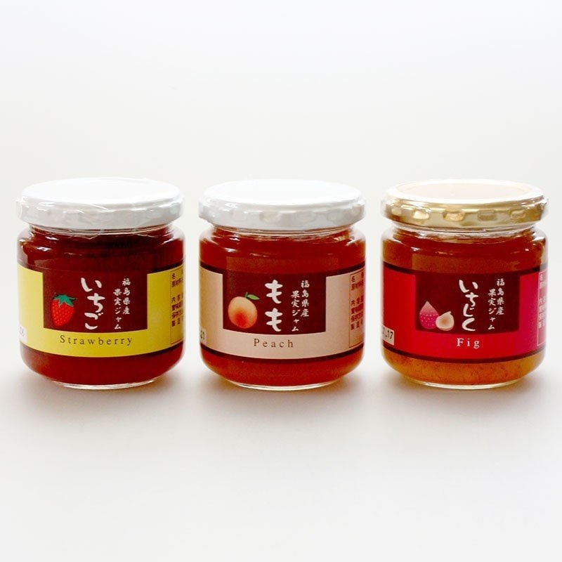 ジャム3種 もも いちじく いちご