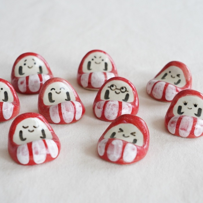 会津本郷焼 だるま 箸置き