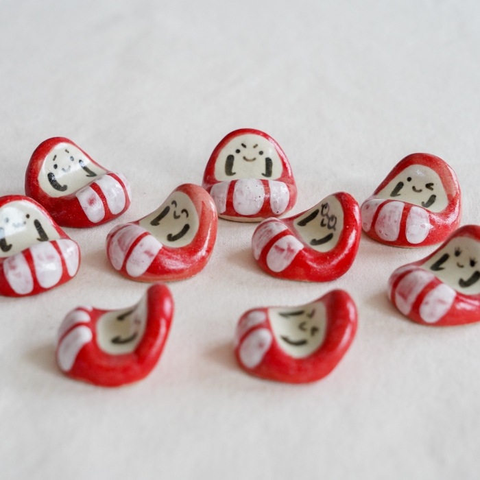 会津本郷焼 だるま 箸置き