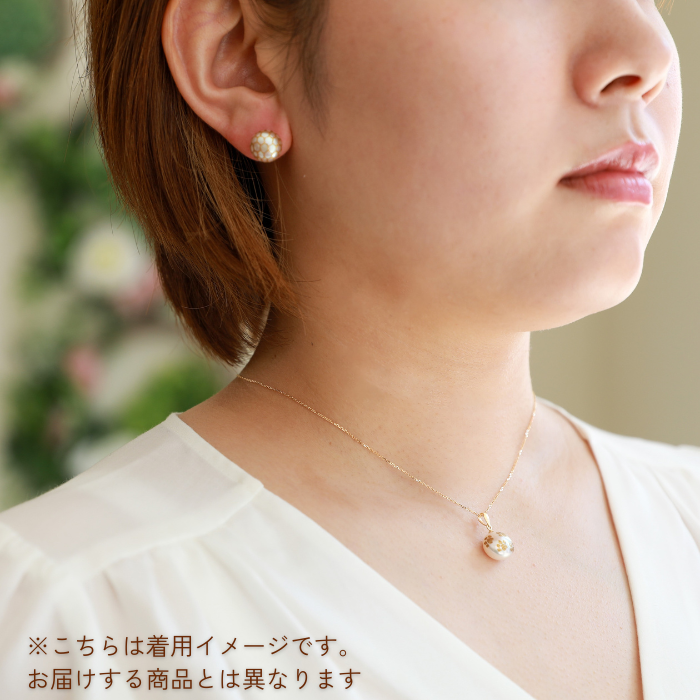 K18 ツユ特大 ぷっくり 三連 貫通 ネックレス