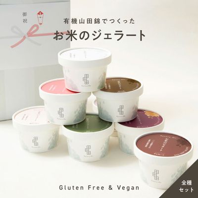 100%植物生まれ「お米のジェラート」（全種セット［フレーバー8種×1個］）［グルテンフリー ＆ プラントベース］
