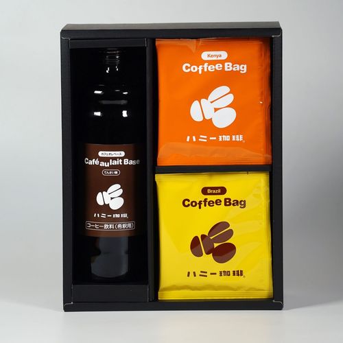 コーヒーバッグMIX12セット＋カフェオレベース（てんさい糖）　ギフト箱入り