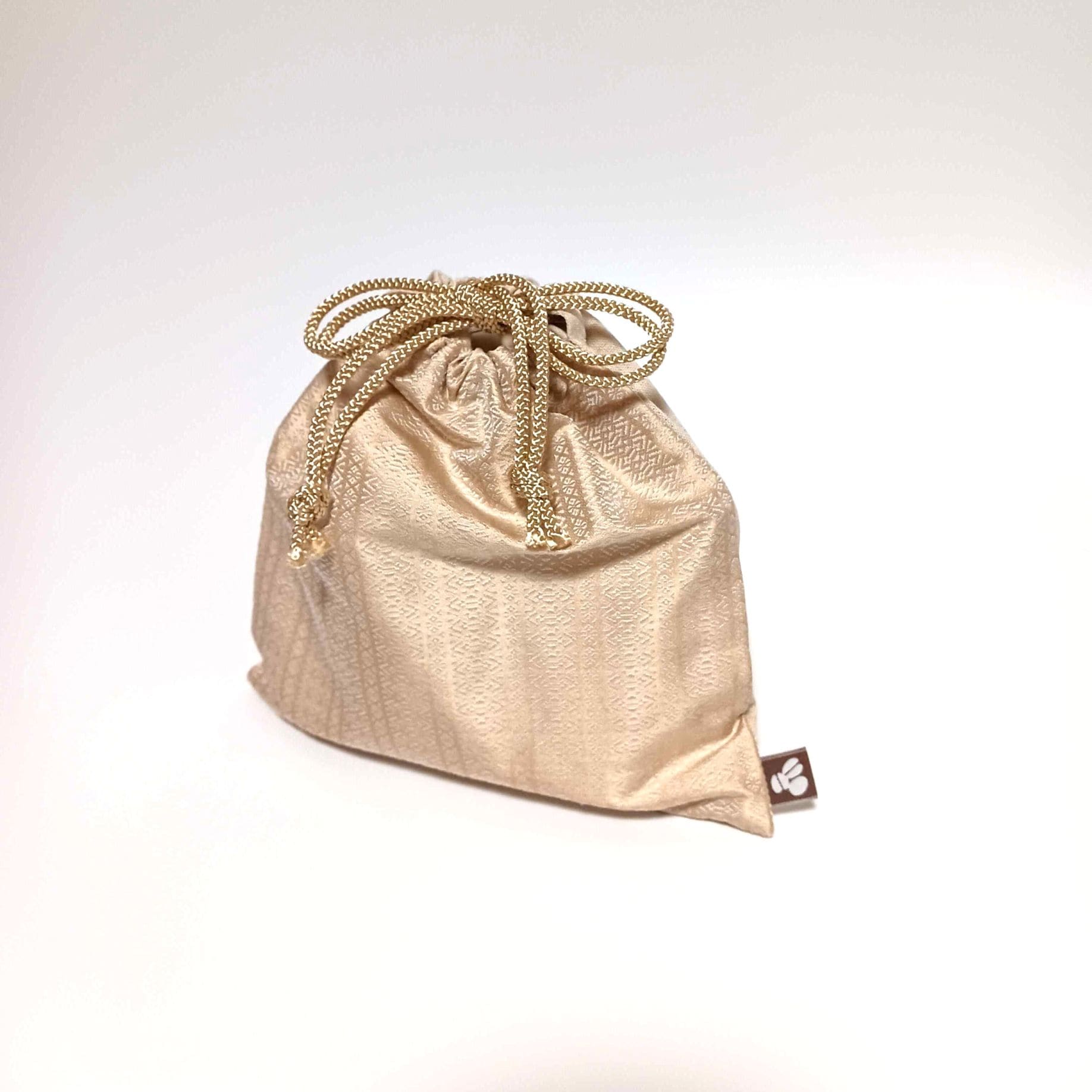 博多織 巾着 -コーヒー染め- 