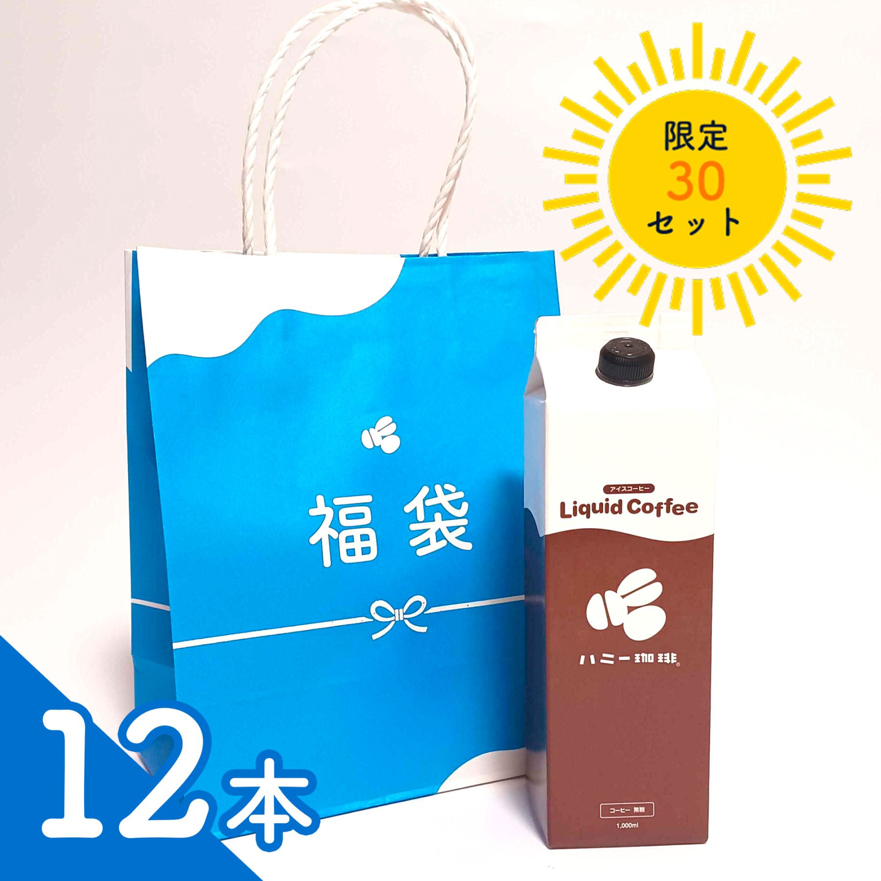 2026年夏福袋 がぶ飲み!リキッドアイスコーヒー1L×12本セット【5/9昼12時より販売開始】