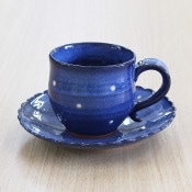 萩焼 風来房 マグカップ しのぎ 240cc 【 白 】