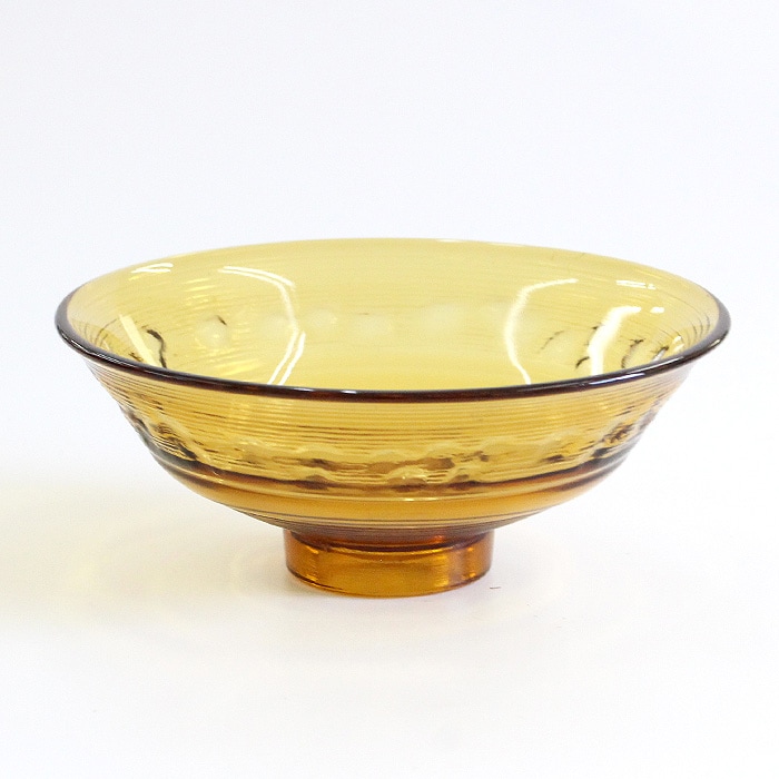 ガラス製抹茶碗　水崎長寿　義山茶盌　銘【浅黄霜】 ガラス製抹茶碗 水崎長寿 義山茶盌 銘【浅黄霜】