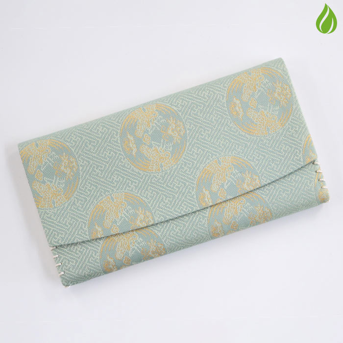 茶道具 名物裂 三ツ折（懐紙入） 紗綾形鶴丸文様 （さやがたつるまる