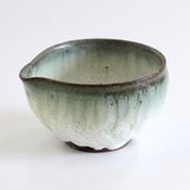茶道具 抹茶茶碗 美濃焼 藍釉（M-1415）