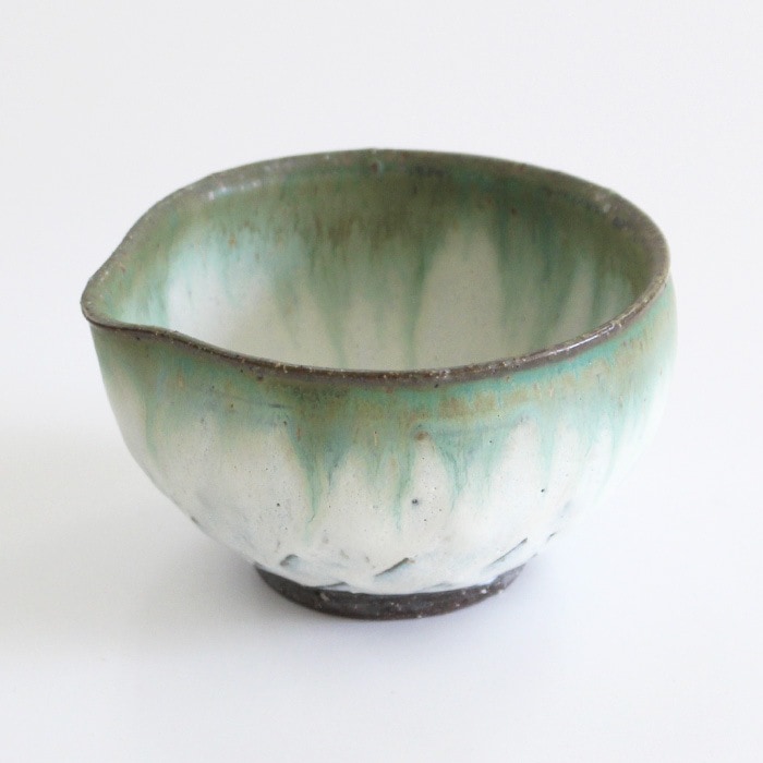 茶道具 抹茶茶碗 清水焼 白菊紫地 西川貞三郎商店 かより（W-203）