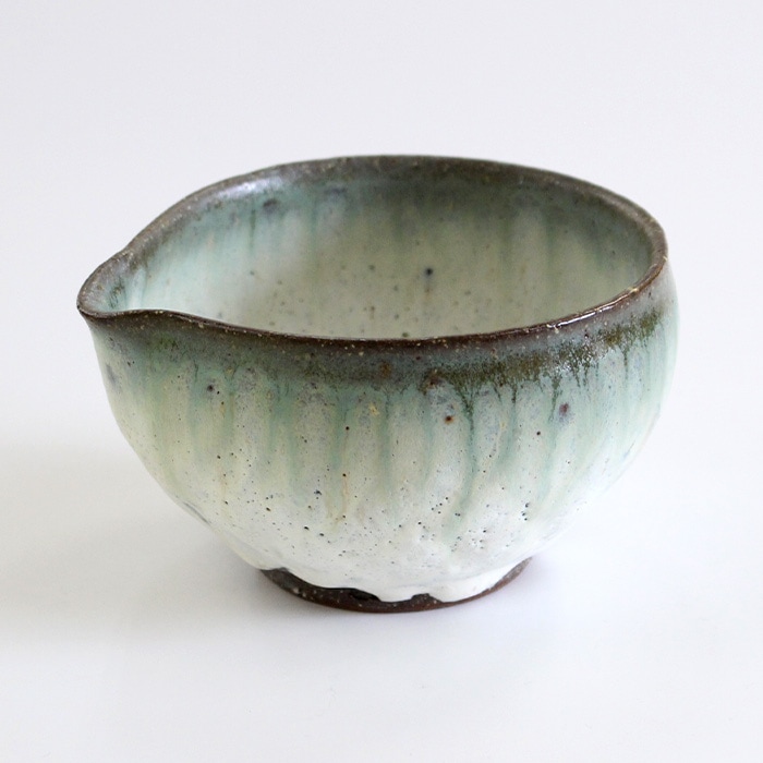 茶道具 抹茶茶碗 片口抹茶碗 アーティチョーク 正村作 美濃焼（Y-3091）