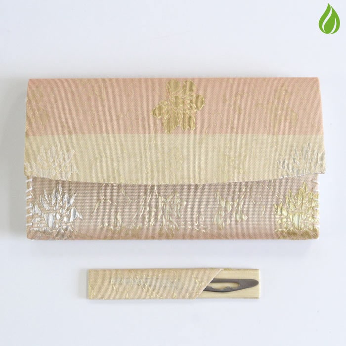 茶道具 名物裂 懐紙入/楊枝2点セット 紗 蔓牡丹（つるぼたん）