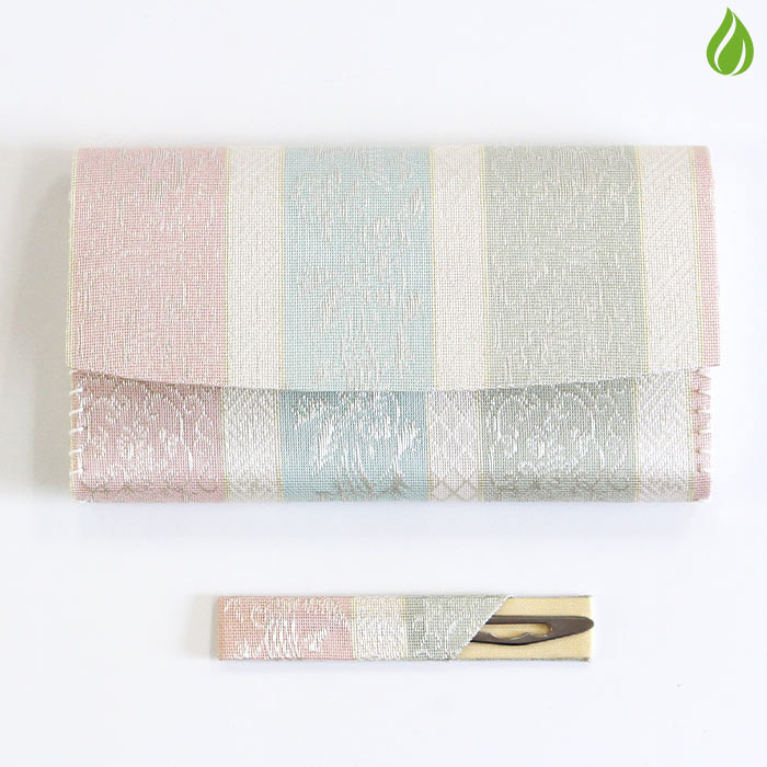 茶道具 名物裂 懐紙入/楊枝2点セット 紗 鳳凰段紋（ほうおうだん