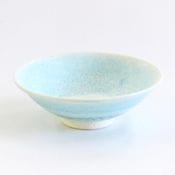 茶道具 抹茶茶碗 美濃焼 平茶碗 御影白夏抹茶（Y-4184）