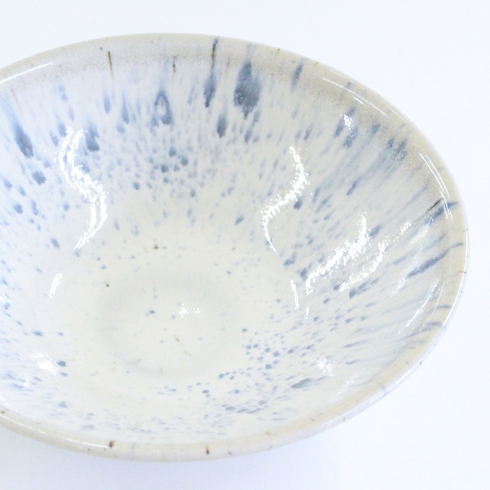 茶道具 抹茶茶碗 美濃焼 平茶碗 御影白夏抹茶（Y-4184）