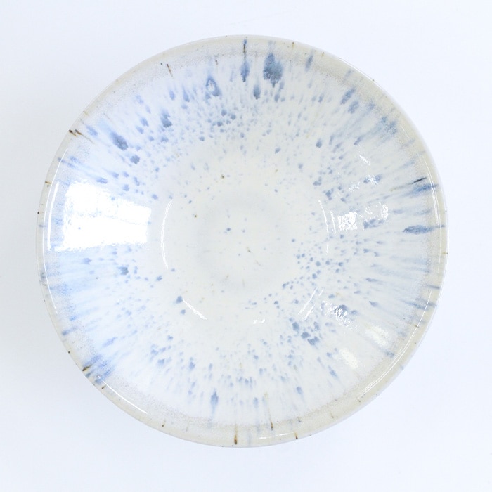 茶道具 抹茶茶碗 美濃焼 平茶碗 御影白夏抹茶（Y-4184）
