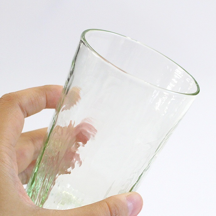 吹きガラス 水口智貴 いぐさガラス タンブラー 口径7×高11.5cm