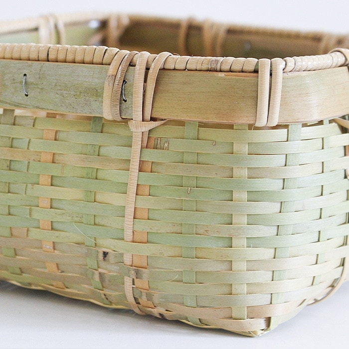 竹細工 収納かご 真竹（青竹） 塩かご 小 22cm ／ 茨城県