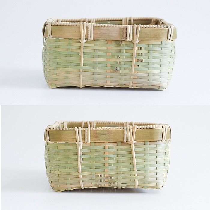 竹細工 収納かご 真竹（青竹） 塩かご 小 22cm ／ 茨城県