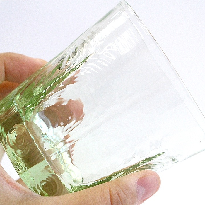 吹きガラス 水口智貴 いぐさガラス ロックグラス 小 口径8.5×高