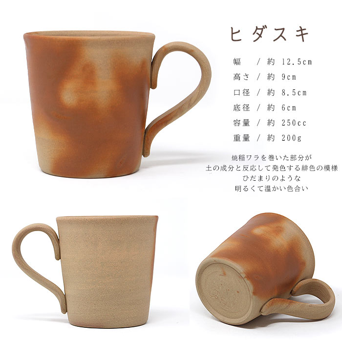 備前焼作家 高木純 ストレートマグカップ 250ml 2カラー