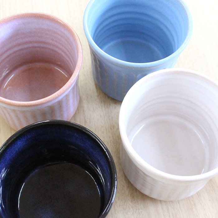 萩焼 風来房 マグカップ しのぎ 240cc 【 白 】