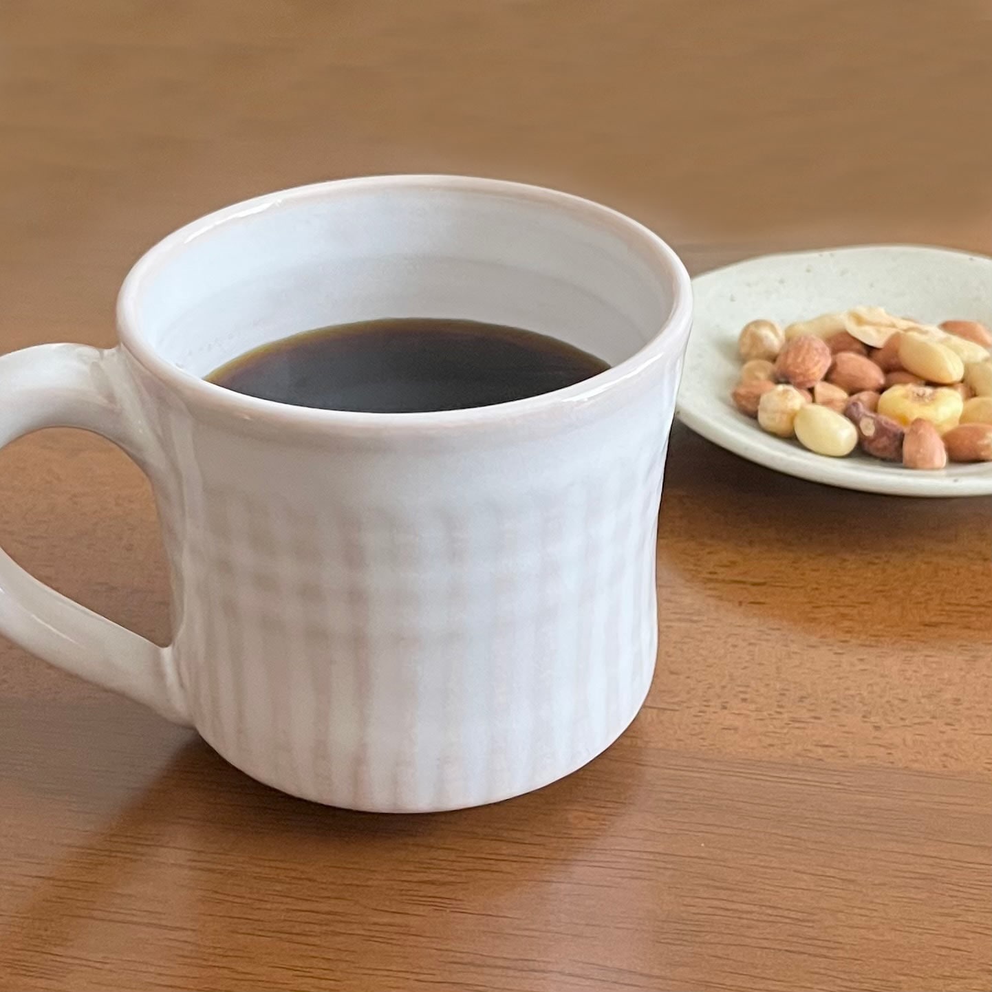 萩焼 風来房 マグカップ しのぎ 240cc 【 白 】