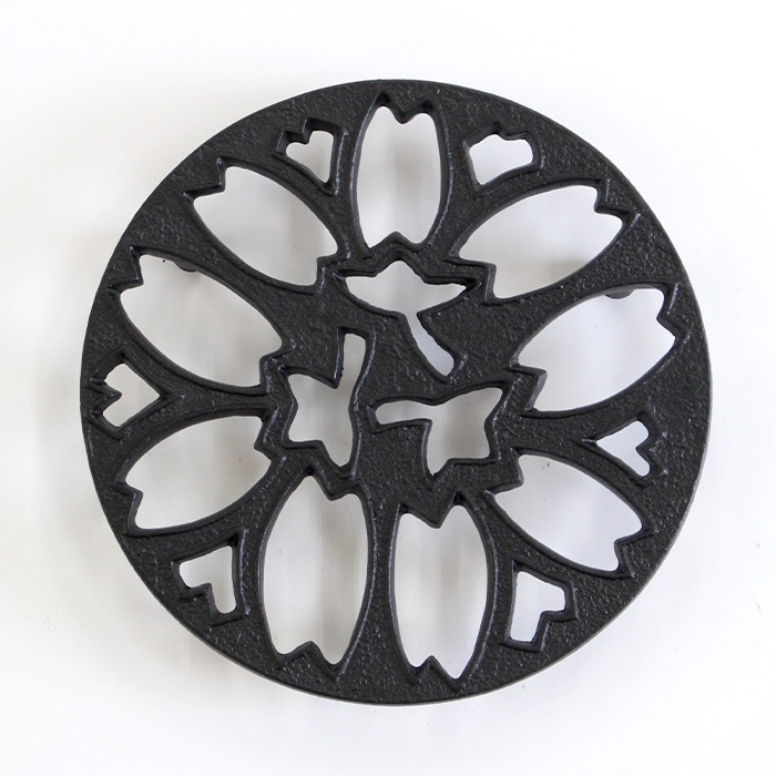 南部鉄器　鉄瓶　鍋敷 南部鉄器 瓶敷 リーフ トリベット 鍋敷き 釜敷 壁掛け 鉄瓶敷き