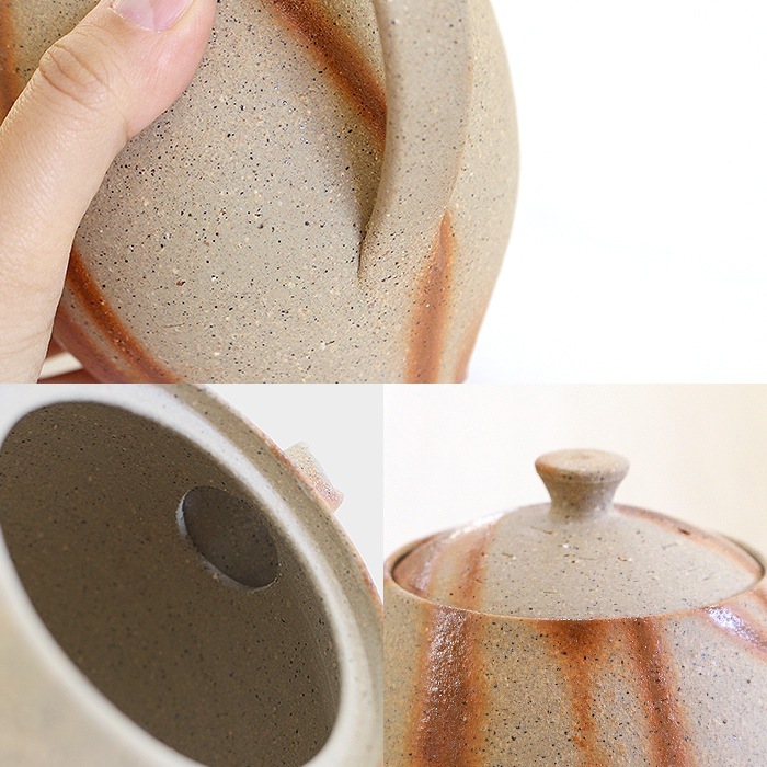 和食器 備前焼 ぷっくり ティーポット ヒダスキ 乗松美歩 不老窯