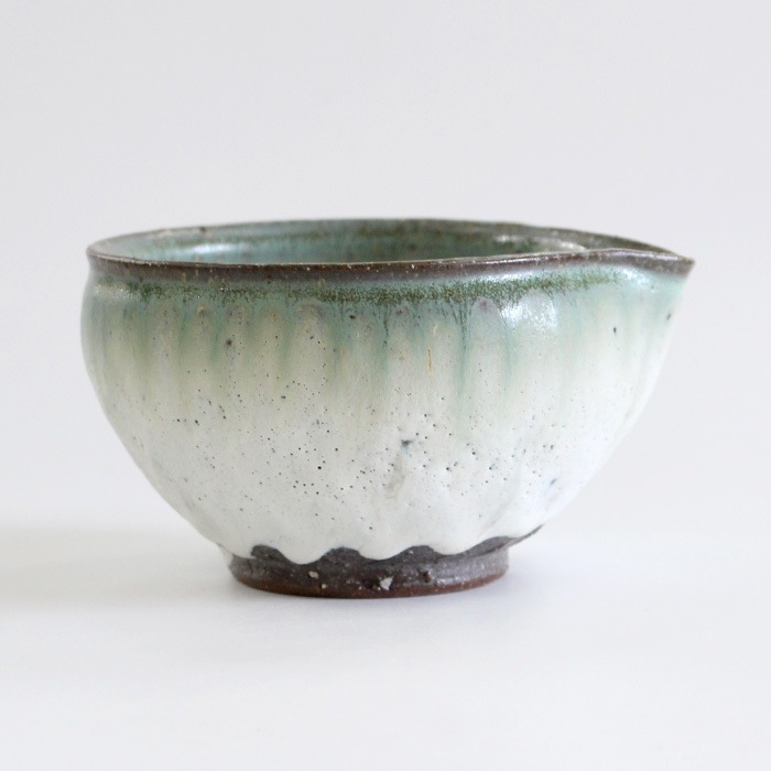 茶道具 抹茶茶碗 片口抹茶碗 アーティチョーク 正村作 美濃焼（Y-3091）