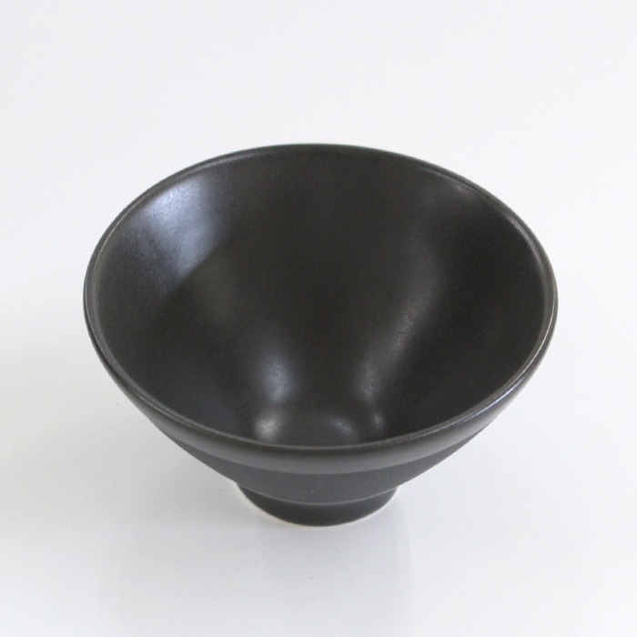 かもしか道具店 萬古焼 ごはんの碗 ふつう【 黒/白 】