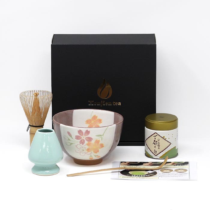 ほんぢ園限定 オリジナル 茶道 抹茶付 カジュアルお茶碗セット