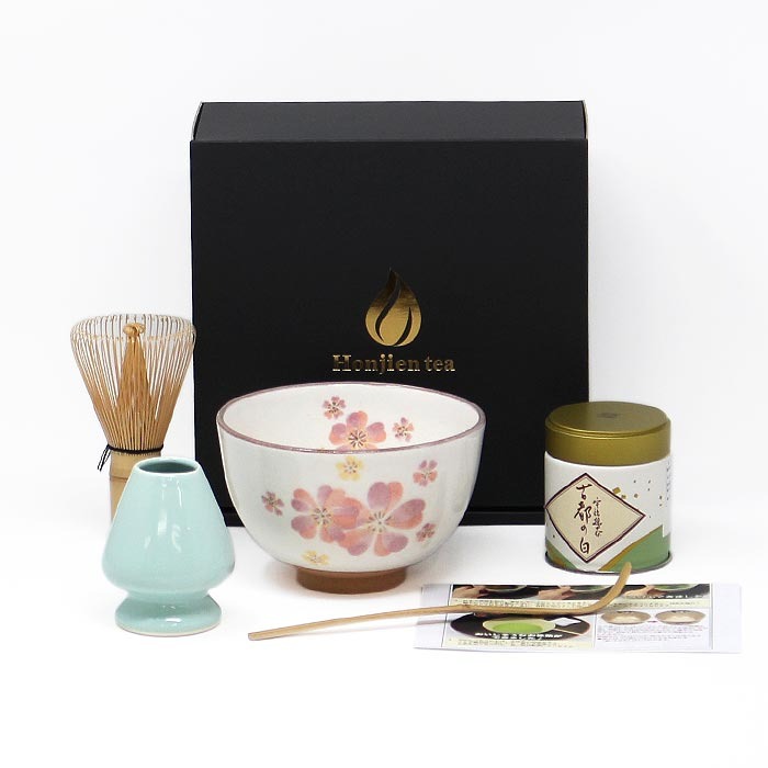 ほんぢ園限定 オリジナル 茶道 抹茶付 カジュアルお茶碗セット