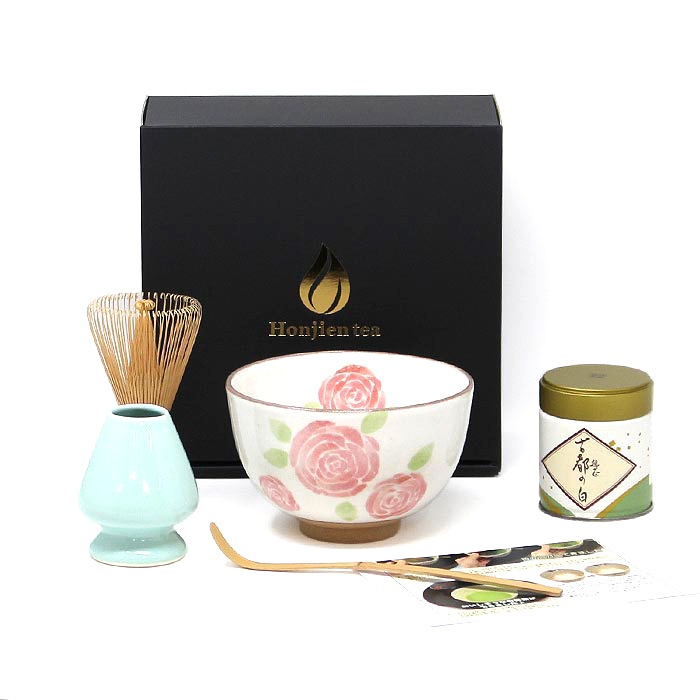 ほんぢ園限定 オリジナル 茶道 抹茶付 カジュアルお茶碗セット