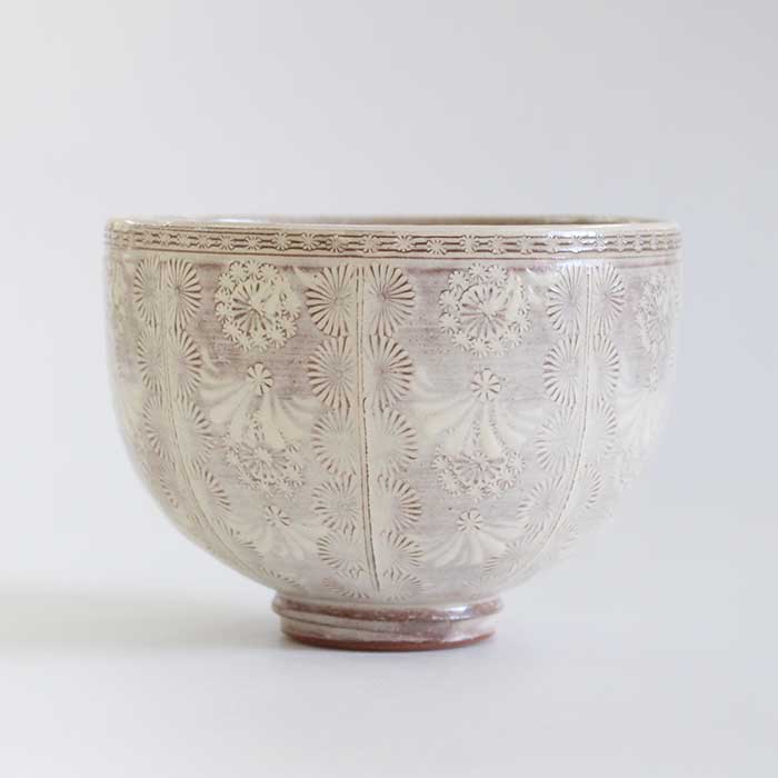 茶道具 抹茶茶碗 森里陶楽 清水焼 紫三島9