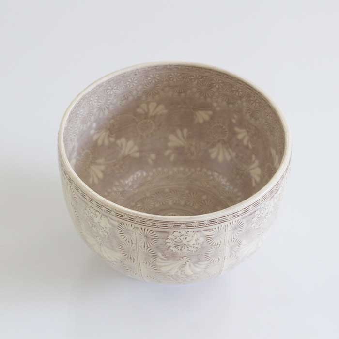 茶道具 抹茶茶碗 森里陶楽 清水焼 紫三島9