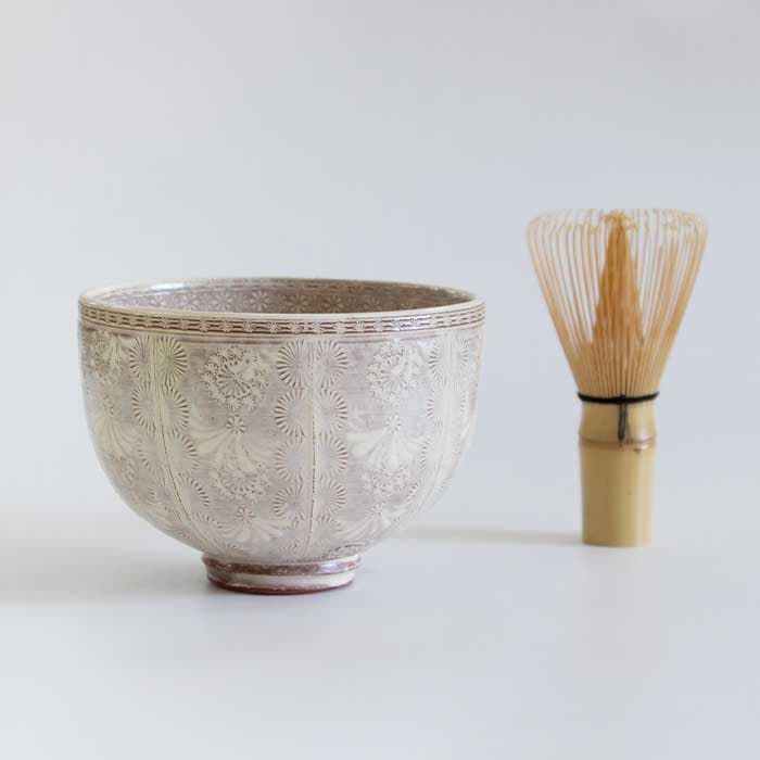 茶道具 抹茶茶碗 森里陶楽 清水焼 紫三島9