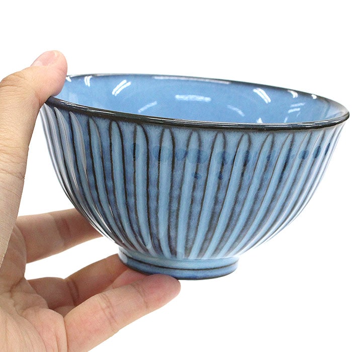 茶道具 抹茶茶碗 波佐見焼 利左エ門 蒼鎬（あおしのぎ）