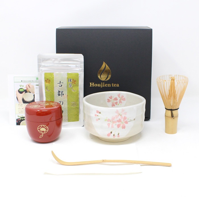 ほんぢ園限定 オリジナル 茶道 抹茶付 カジュアルお茶碗セット